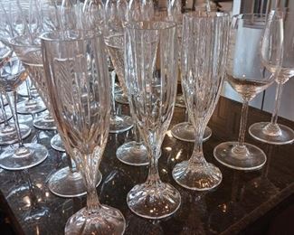 Nice selection of wine and champagne glasses Crystal