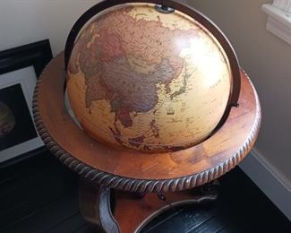 Large lighted globe world globe