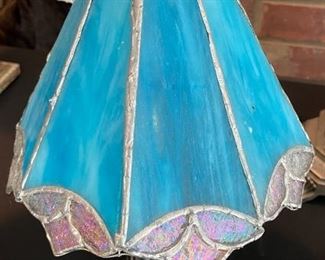 Aqua Tiffany Style Table Lamp