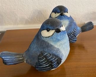 Blue Bird Figurine Pair