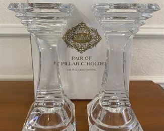 Pair of 8IN Shannon Crystal Candle Holders