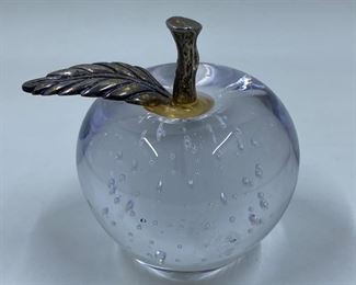 Hand Blown Apple Paperweight