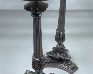 Pewter Pillar Candle Holders