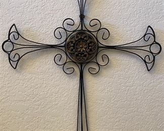 Decorative Metal Cross Wall Art