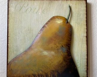Pear Metal Wall Art