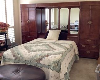 Quilt on bed is sold..Bedroom furniture is still available.