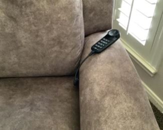 Lazy boy recliner with massage, heat and lift  option.  This chair was purchased in 2021 and in great condition.