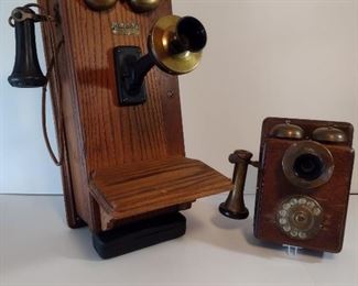 KELLOG WALL PHONE AND SMALL CALL BOX