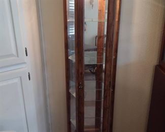 TALL LIGHTED DISPLAY CABINET