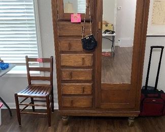 Armoire, Nice Wooden Chair, Luggage
