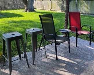 Patio Furniture, Metal Stools