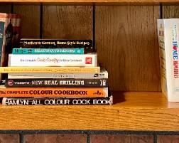 More Books!
Better Homes and Gardens Cookbook, "Authentic German Home-Style Recipes", "Complete Guide to Sewing" and more. Please bring a box.