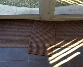 Indoor/Outdoor Rugs
(3) brown rugs, (2) are W34" x H22" and (1) W27" x H17 1/2".
