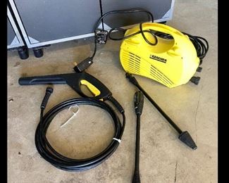 Karcher Power Washer
Includes attachments, serial #054037 - power on.