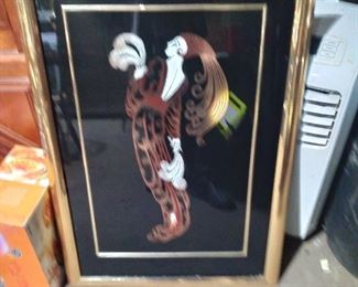 1989 erte enamel on glass