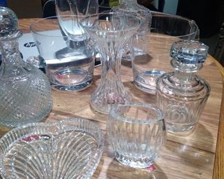 Tiffany, waterford, baccarat and cut glass , rogaska and flow blue