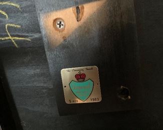 Vintage Black Lacquer Imperial grand rapids nesting tables 