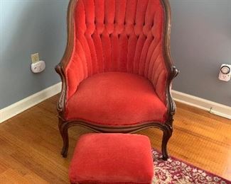 Victorian His & Hers Parlor Chairs 