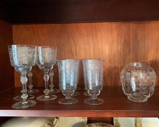 Vintage Etched Crystal 