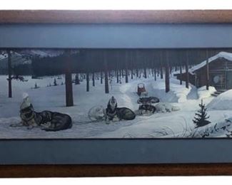 Signed Scott Kennedy Winter Landscape Print
