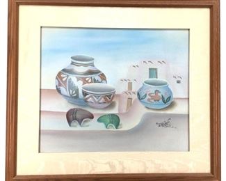 Native American Signed Myung Mario Jung Sand Art
