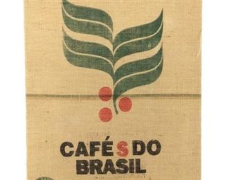 Brazilian Coffee Bean Bag Wall Art
