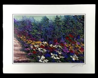 Signed Sault* Oil on Canvas Floral Garden Art
