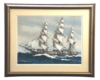 J. O'h Cosgrave II Boat Lithograph
