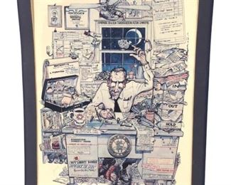 Vintage George Finley ‘Where The Action Is’ Print
