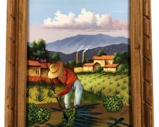 Signed Gordiano Farmer Oil on Canvas Art
