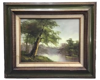 Signed S. Garnet Framed Oil Painting
