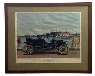 1957 Henry Austin Clark Jr. Colored Etching
