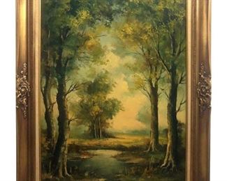 Signed Landscape Oil on Canvas
