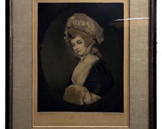 J.R. Smith "Mrs. Robinson" 1781 Etching
