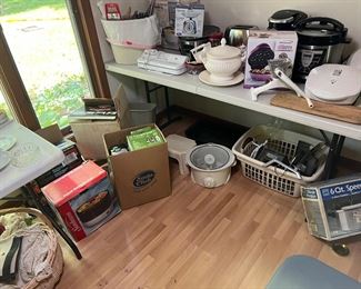 Dehydrators, crock pots and many kitchen items