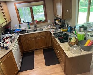 Cups, bowls, silverware, vintage bacon press and more