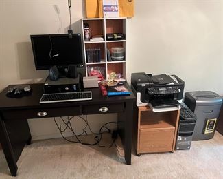 Printer, computer, paper shredder, office supplies 
