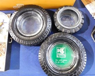 Advertising tire ashtrays