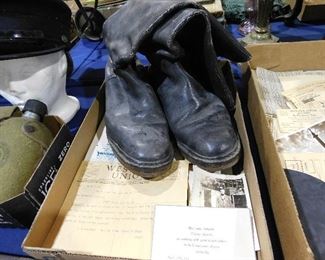 1929 Firefighter leather boots and its provinance