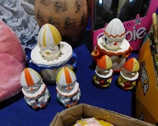 Antique clown reamer salt and pepper