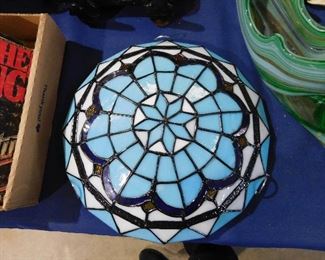 Leaded glass ceiling lamp