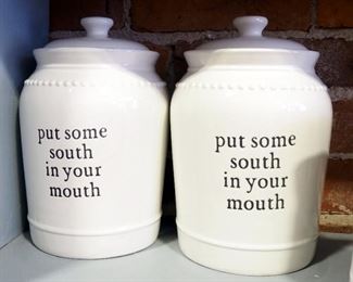 Paula Deen 9" Ceramic Cookie Jars, Qty 2, And Melrose International Fresh Flower 6" Pitchers, Qty 2