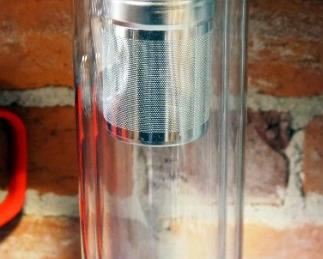 Weddingstar Inc Double Walled Glass Tea Travel Cup, Qty 4