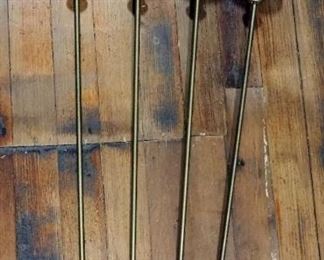 Melrose International 40" Brass Toned Torchier Candle Lawn Stakes, Qty 4