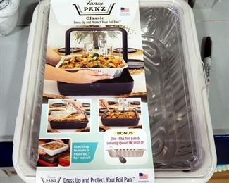 Fancy Panz Stackable Foil Pan Protectors, For 11 3/4" x 9 3/8" x 2 1/2" Pans, Assorted Colors, Qty 12