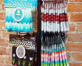 Streamline Imagined Chair Socks Assortment, In Sets Of 4, Various Styles, Qty 88, And 28" Wire Turnstile