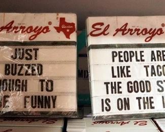 Paper Napkins, Approximate Qty 250, Toilet Paper Rolls, Qty 19, Coasters, Qty 36, Mugs, Qty 46, Hand Towels, And More