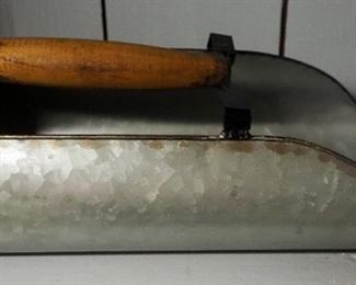 Decorative Galvanized Metal Scoops, 13" Long, Qty 4