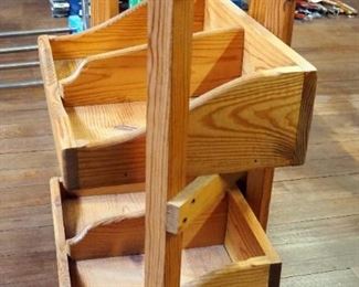 Arts And Crafts Style Wood Display, 25" x 22" x 15"