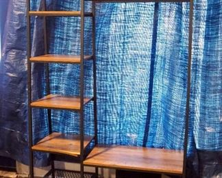 Metal Framed Coat Rack Shoe Storage Bench, 72" x 47" x 14"